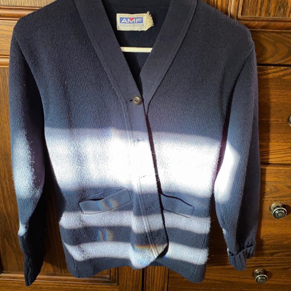 Dark Blue AMF Long Sleeve Sweater Jacket